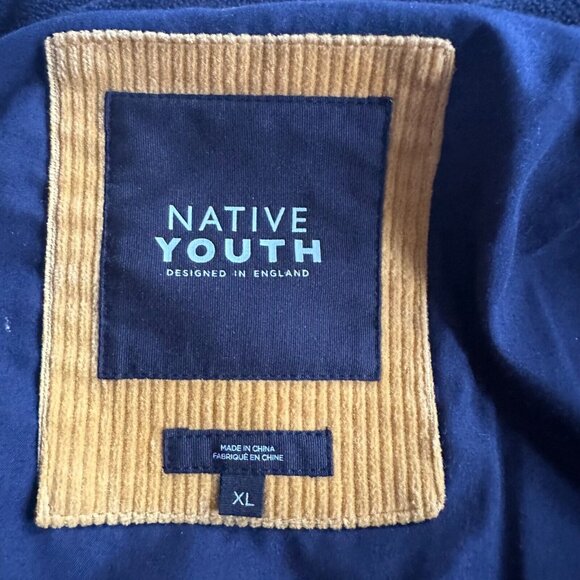 NATIVE YOUTH Yellow Pathfinder Corduroy Quilted Puffer Jacket - Men's XL - Picture 8 of 11